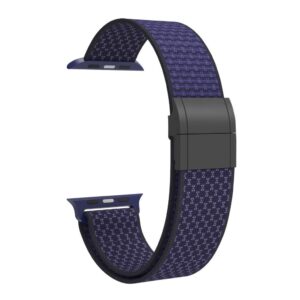 Apple Watch Nylon armband med magnetlås 49/46/44/42mm - Mörkblå