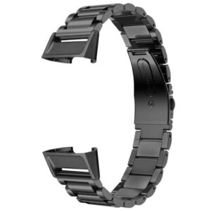Taltech Fitbit Charge 4/Charge 3 Armband rostfritt stål - Svart