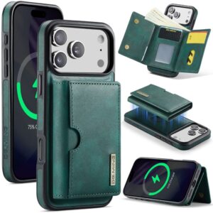 DG.MING M6 iPhone 18 Pro/17 Pro Skal med magnetisk plånbok - Grön
