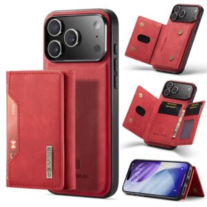 DG.MING iPhone 18 Pro Max/17 Pro Max Skal med avtagbar plånbok - Röd