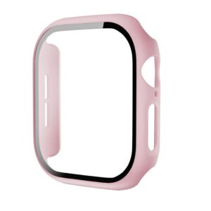 Apple Watch 12 46mm Skal med skärmskydd i härdat glas - Rosa