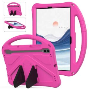 Samsung Galaxy Tab S11/S10 Lite/S10 FE/S9 FE/S9/S8/S7 EVA Skal med Handtag och Stativ – Rosa