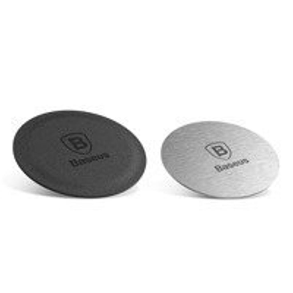 Baseus Magnet Iron Suit Magnetiska metallplattor 2-pack - Silver/Svart