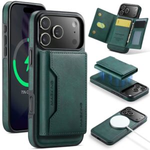 MAGKING iPhone 18 Pro Max/17 Pro Max MagSafe Skal med avtagbar plånbok - Grön