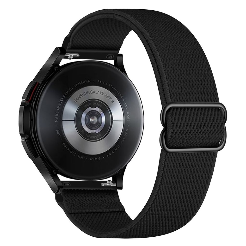 Samsung Galaxy Watch 46mm/Gear S3 Classic/Frontier Nylonarmband - Svart