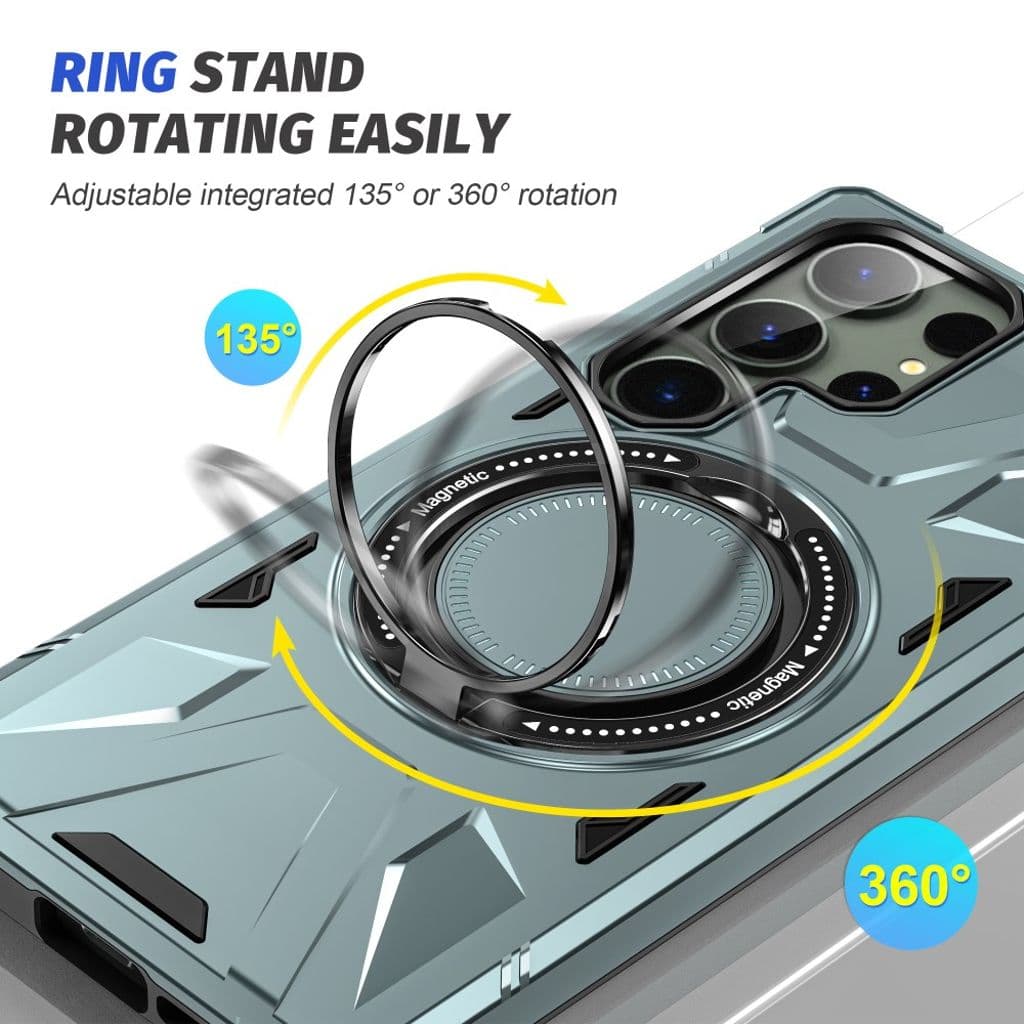 Samsung Galaxy S24 Ultra smartphone skal med stativ - Grön