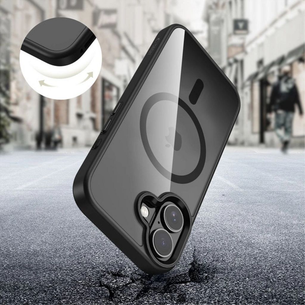Tech-Protect MagMat MagSafe Skal till iPhone 17 - Svart/Transparent - Bild 3