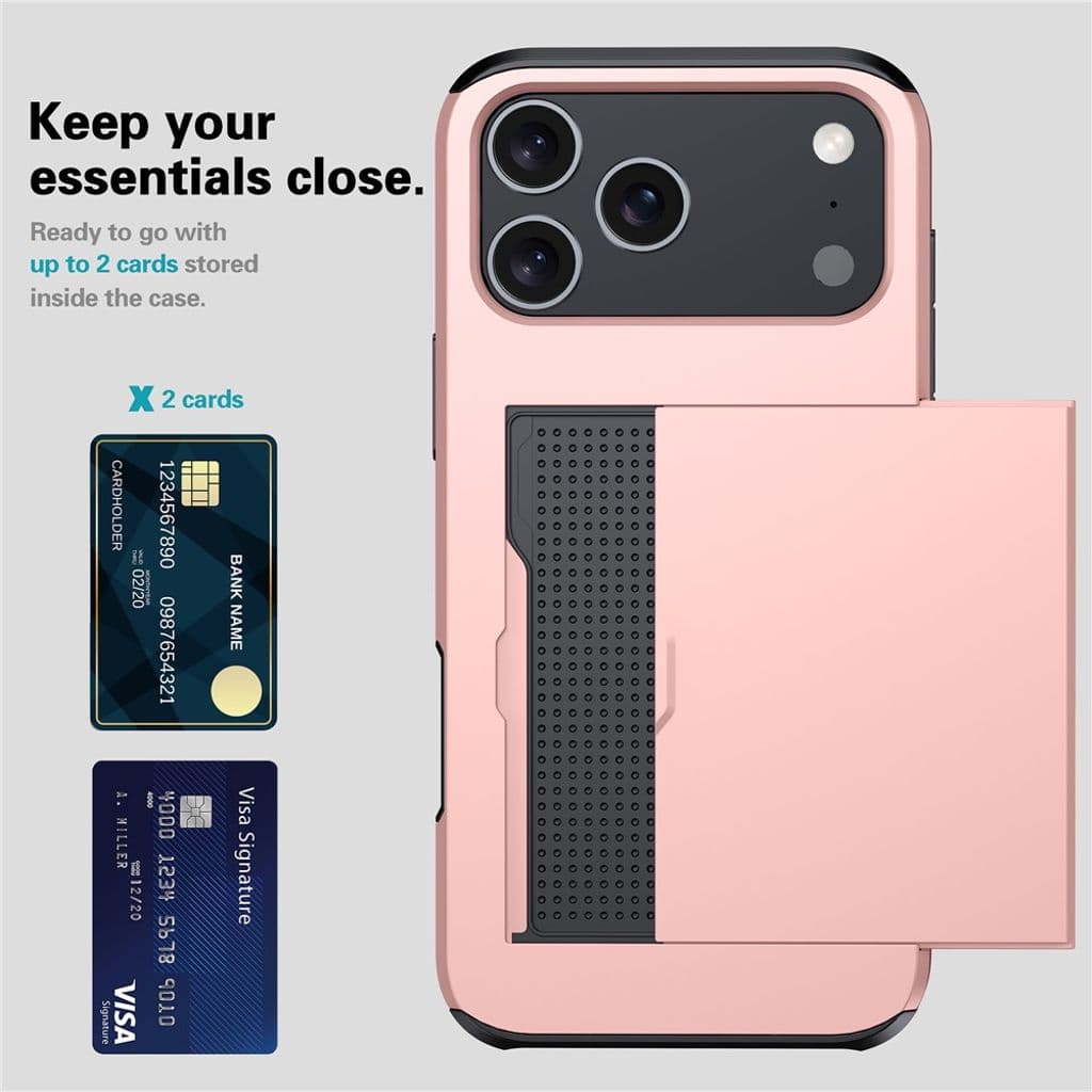 iPhone 17 Pro Skal med kortfack - Roséguld - Bild 4