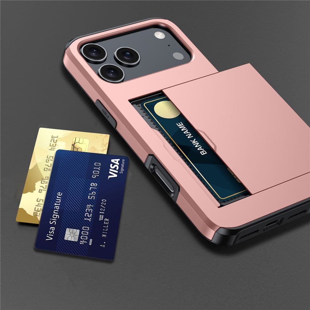 iPhone 17 Pro Max Skal med kortfack - Grå - Bild 2
