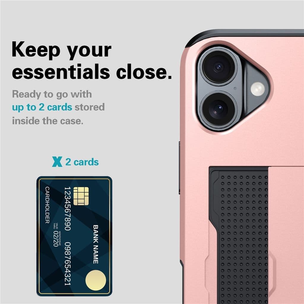 iPhone 17 Skal med kortfack - Roséguld - Bild 6