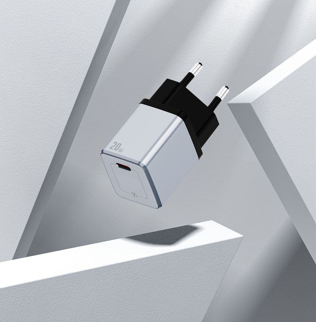 NEXTBATT 20W Snabbladdare | USB-C | Svart/Grå - Bild 7