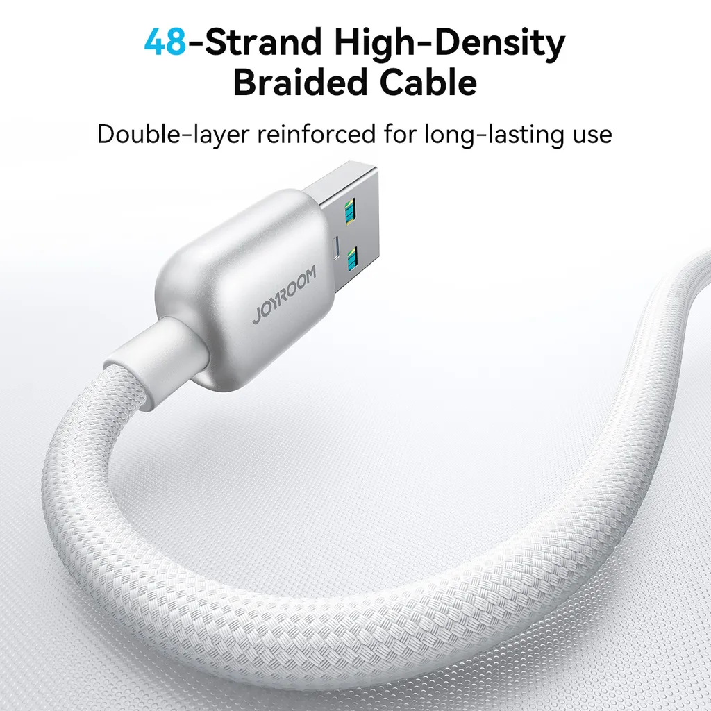 Joyroom USB-A till USB-C snabbladdningskabel 66W, 1,2m - Vit - Bild 5