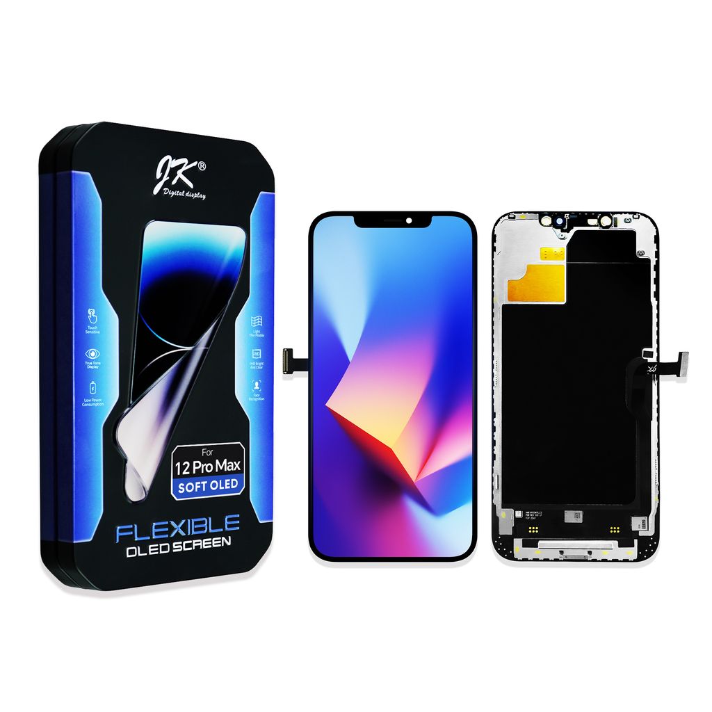 iPhone 12 Pro Max Soft OLED Skärm – JK Premium