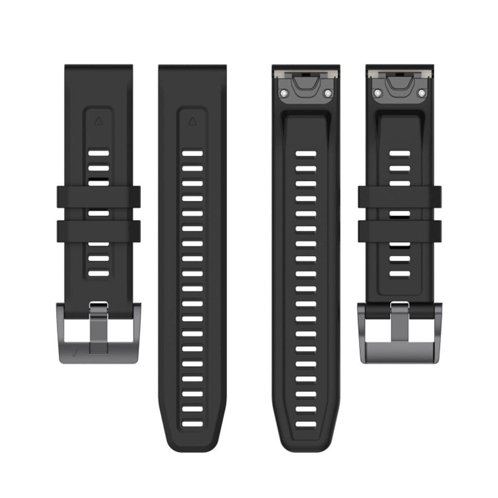 Garmin Fenix 7S Solar Kockarmband i silikon enfärgat - Svart - Bild 3