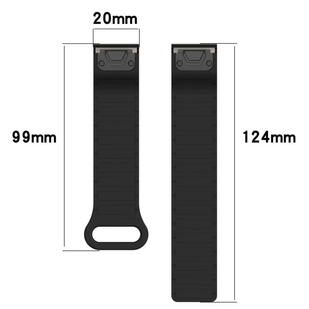 Garmin Fenix 8 43mm Kockarmband i silikon tvåfärgat - Svart / Grön - Bild 4