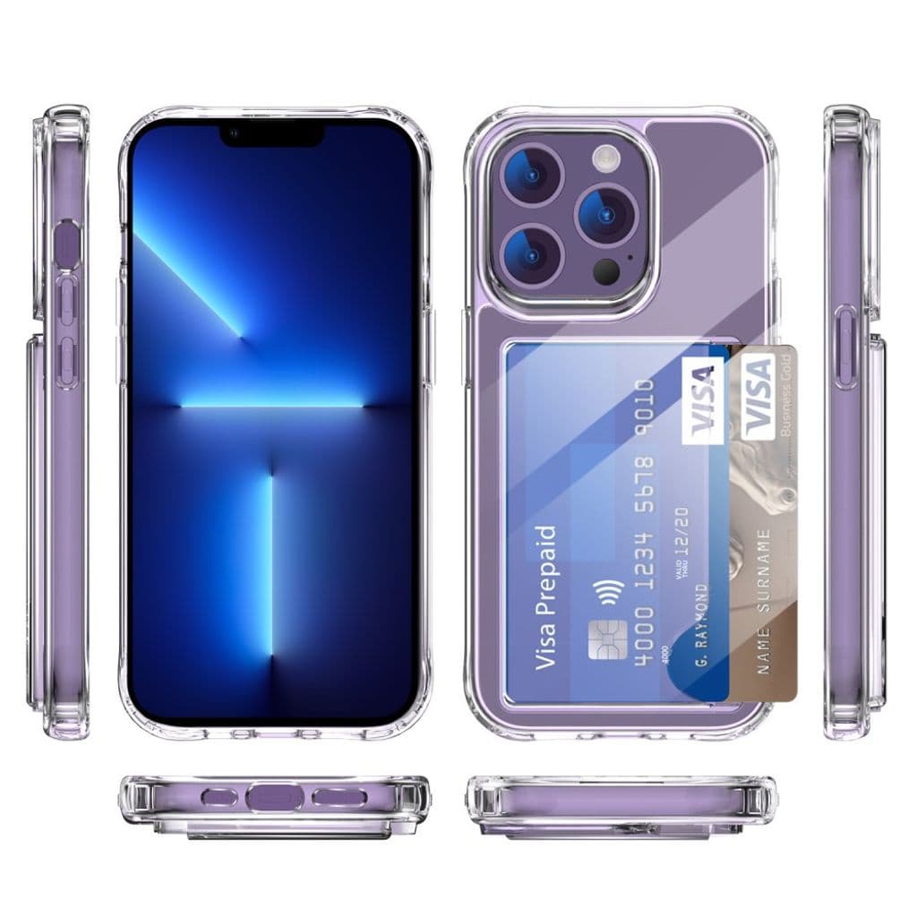 iPhone 13 Pro Max Korthållare Skal - Transparent - Bild 9
