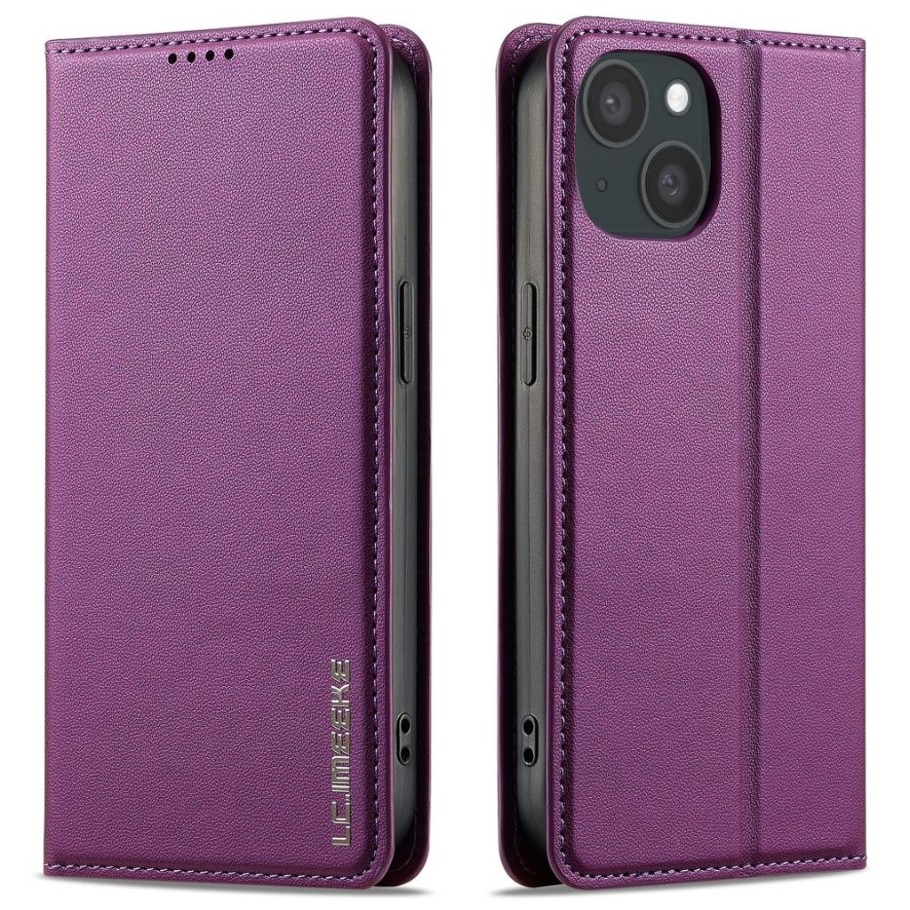 LC.IMEEKE iPhone 15 Plånboksfodral Lila