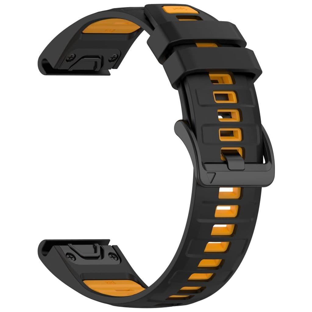 Garmin Fenix 8 43mm etc. Klockarmband - Svart, Orange - Bild 2