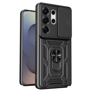 AMORUS Samsung Galaxy S26 Ultra Skal Kickstand kameratäcke - Svart