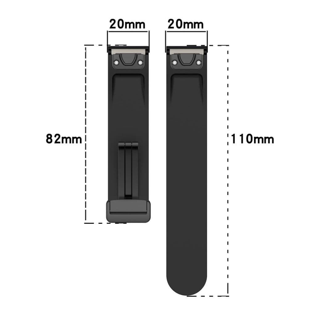 Garmin Fenix 7S/6S/6S Pro etc. Klockarmband i silikon med magnetlås - Vit - Bild 10
