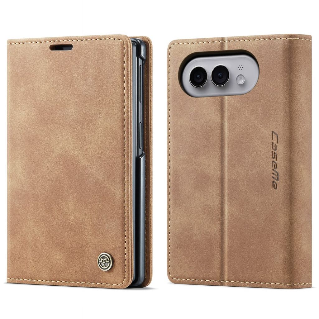 CASEME iPhone Duo Plånboksfodral i PU-läder - Brun