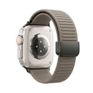 Apple Watch 42/41/40/38mm Silikon Armband magnetlås - Brun