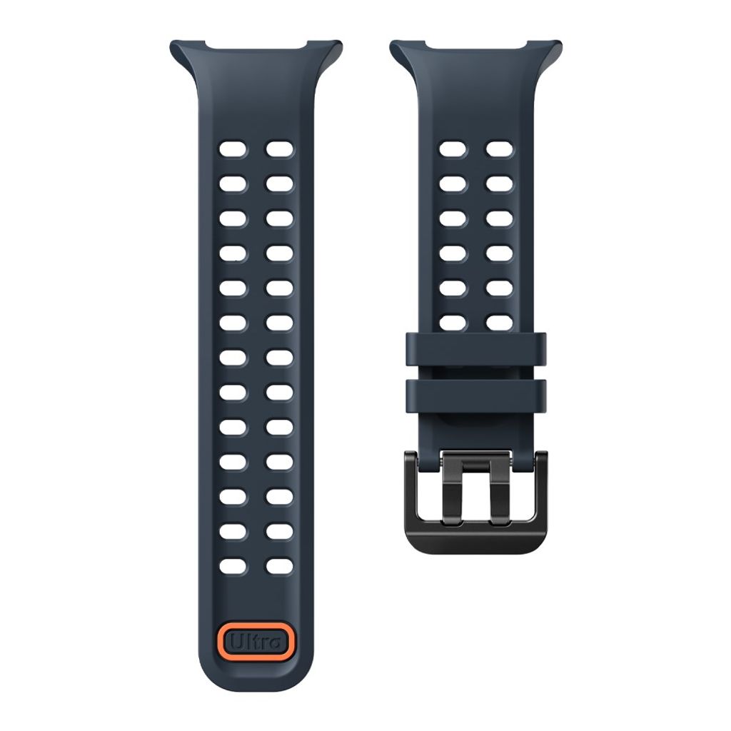 Samsung Galaxy Watch9/8/8 Classic Silikonarmband med dubbelspänne - Mörkblå