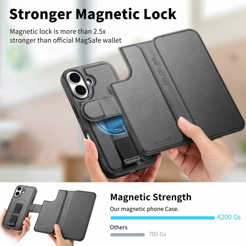 CASENEO iPhone 16 Fodral med Stativ - Svart - Bild 6