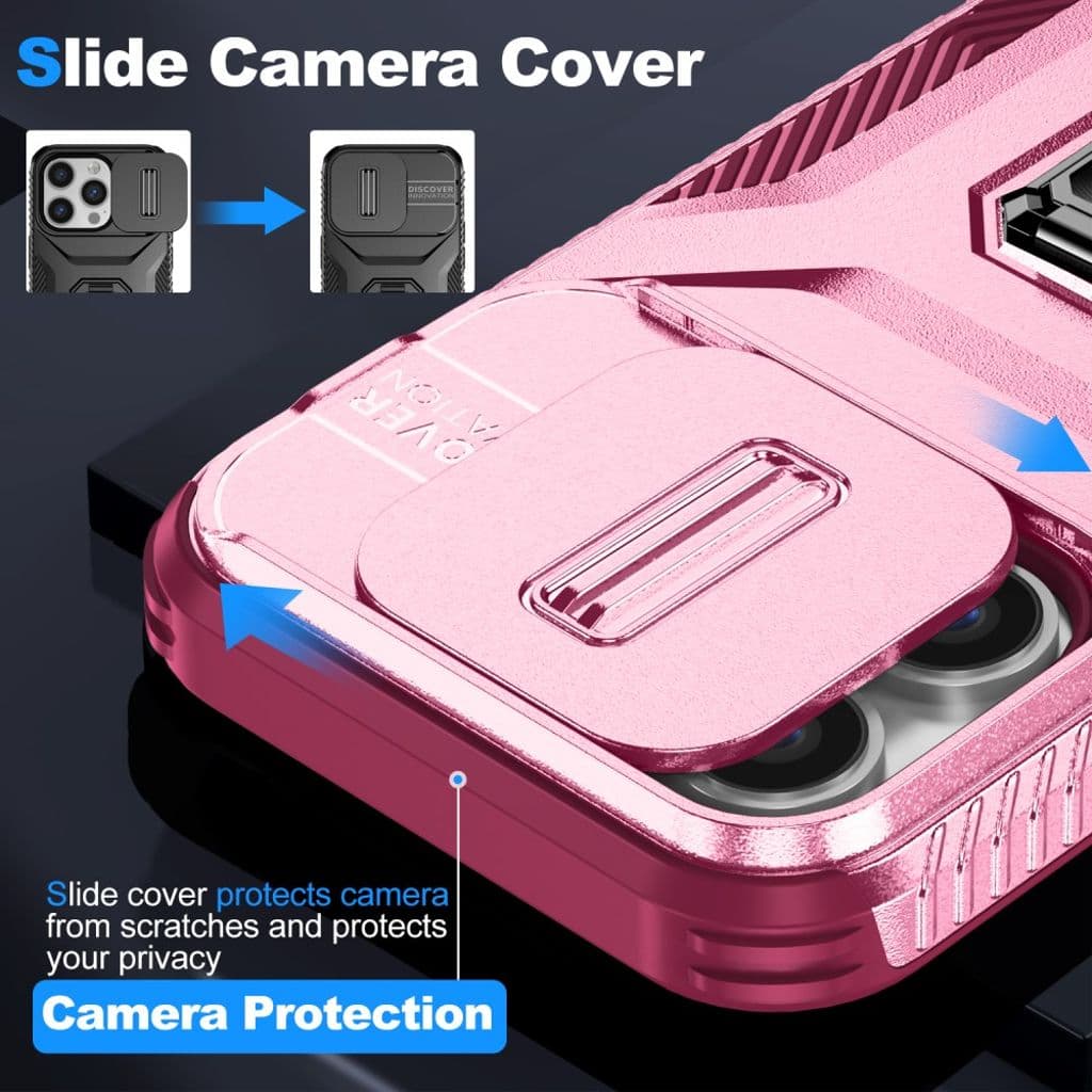 iPhone 14 Pro Skal Ringställ/Kameraskydd – Rosa - Bild 8
