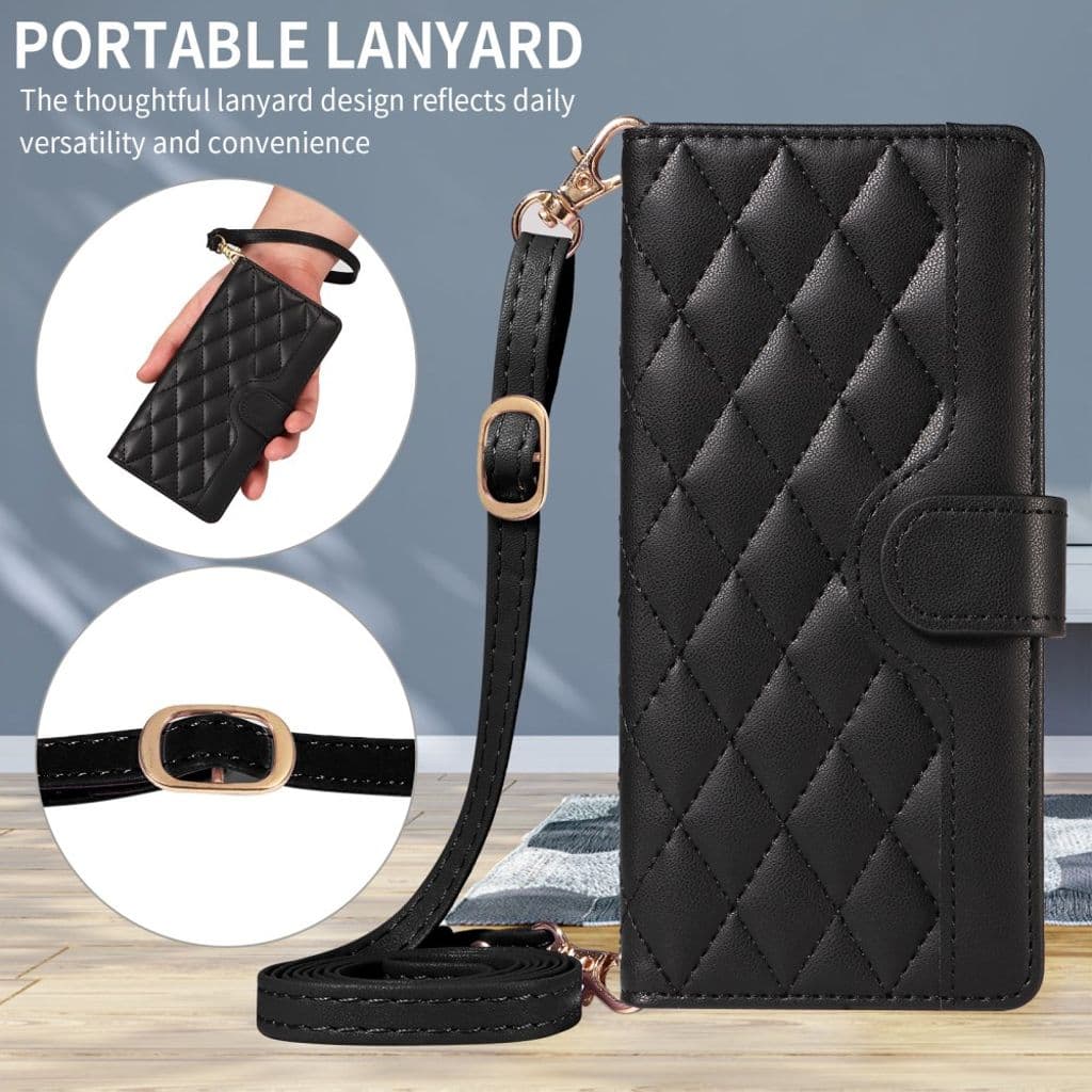 iPhone 17 plånboksfodral med axelrem - svart - Bild 6