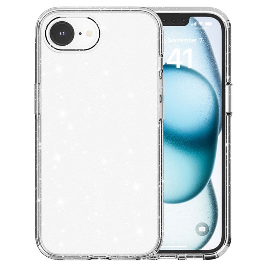 iPhone 16e Skal med Glitter - Transparent - Bild 2