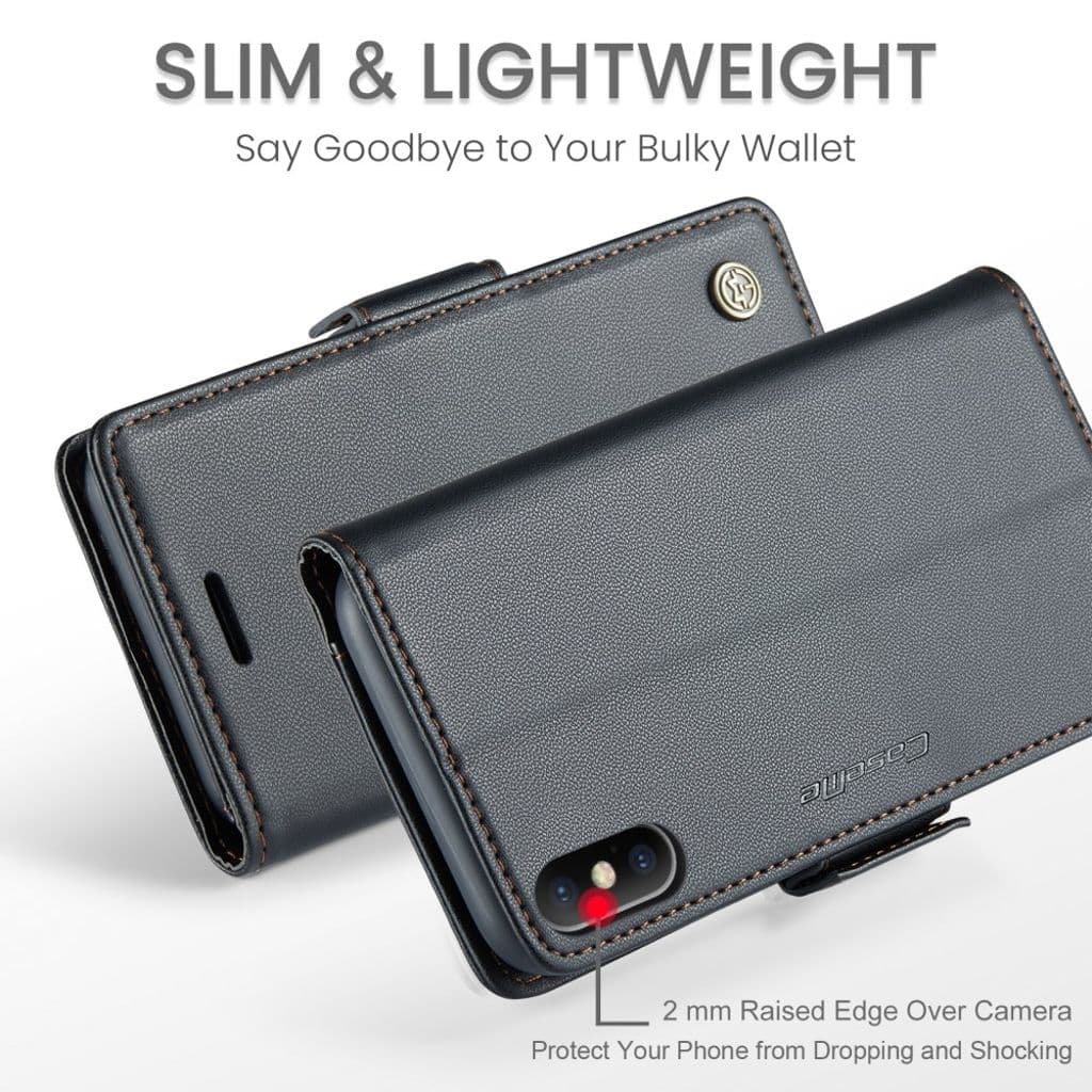 CASEME iPhone XS Max Plånboksfodral RFID-blockerande 3 Kortfack – Svart - Bild 5