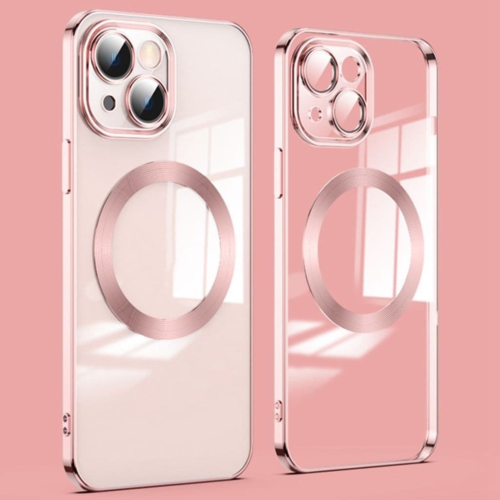 iPhone 14 Plus MagSafe Skal med Linsskydd - Roséguld