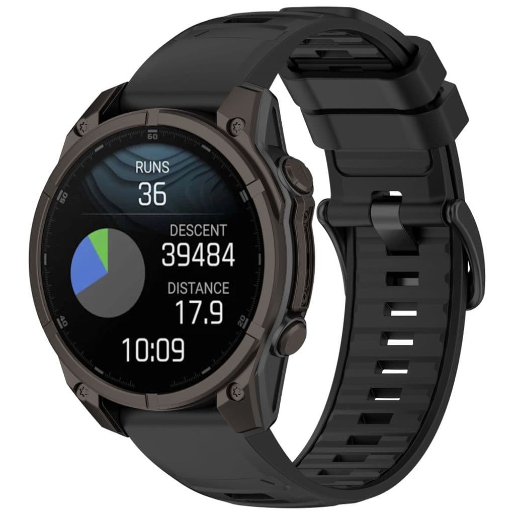 Garmin Fenix 8/Fenix E/Quatix 7 Pro m.fl. Klockarmband – Svart - Bild 4