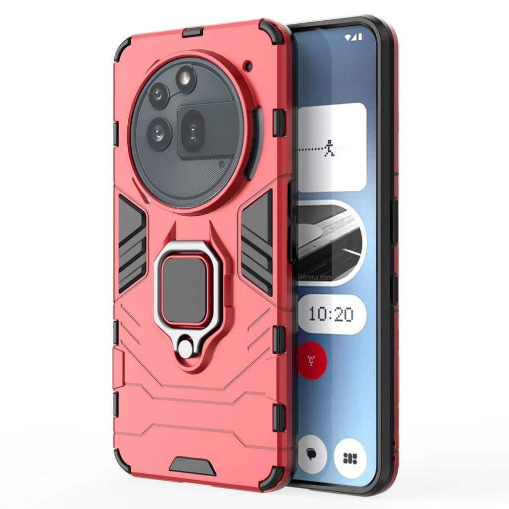 Nothing Phone (3a) Pro Skal med Ringhållare - Röd