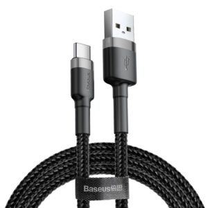 Baseus Cafule USB-A/USB-C kabel 1 m QC 3.0 - Svart-grå