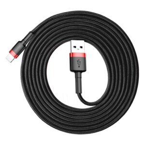 Baseus Cafule USB-A till Lightning-kabel 2 m - Svart och röd