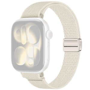 Apple Watch 42/41/40/38mm Smalt Nylonarmband - Vit