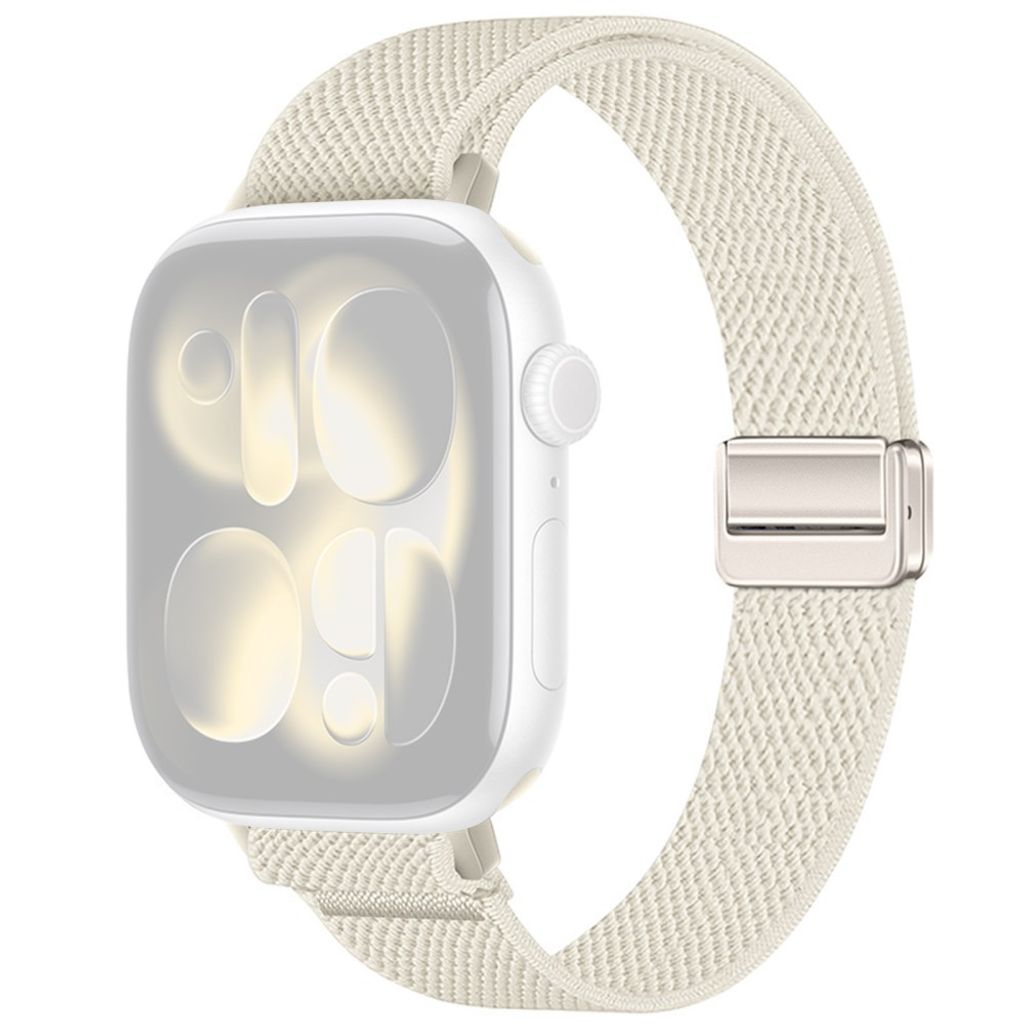 Apple Watch 42/41/40/38mm Smalt Nylonarmband - Vit