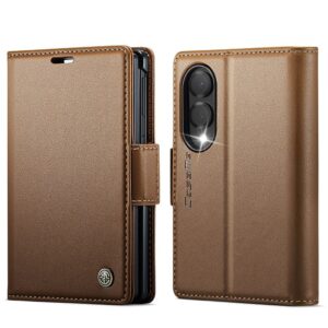 CASEME Samsung Galaxy Z Fold8 Plånboksfodral RFID-skydd - Brun