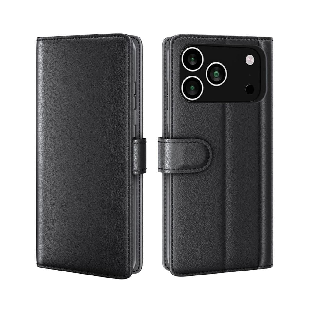 iPhone 17 Pro fodral i läder – svart