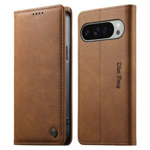 DIETFENG Google Pixel 11 Pro XL Plånboksfodral med RFID-skydd - Ljusbrun