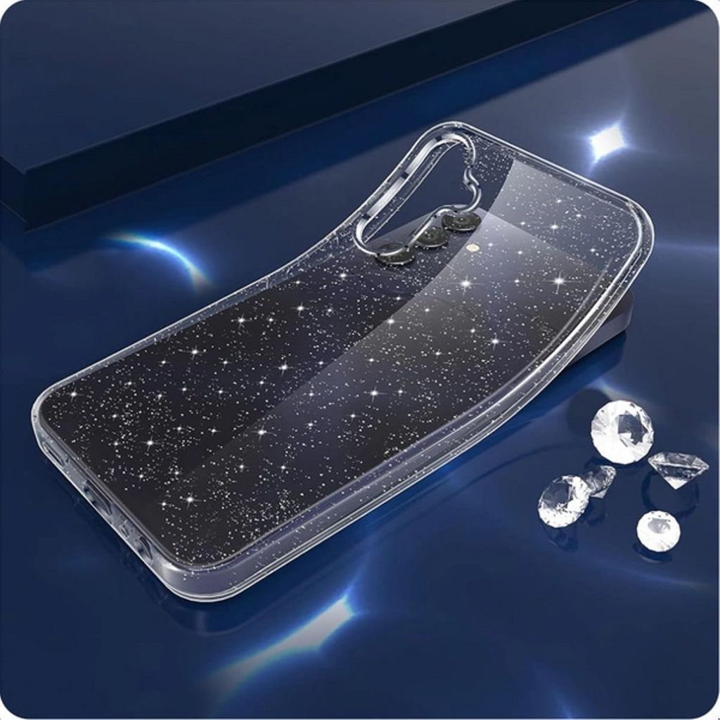 Tech-Protect Samsung Galaxy S25 Flexair Glitter Skal - Transparent - Bild 2