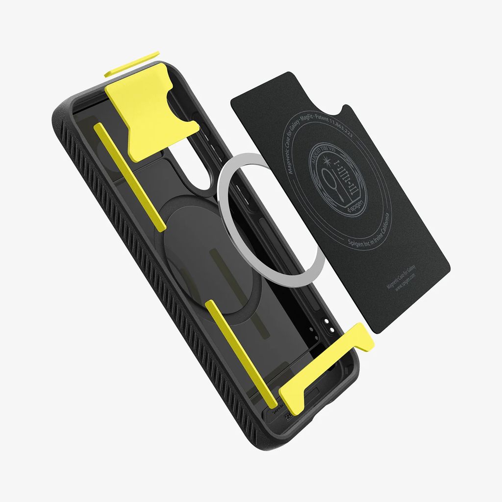 Spigen Samsung Galaxy S25 Rugged Armor MagFit Skal - Matt Svart - Bild 2