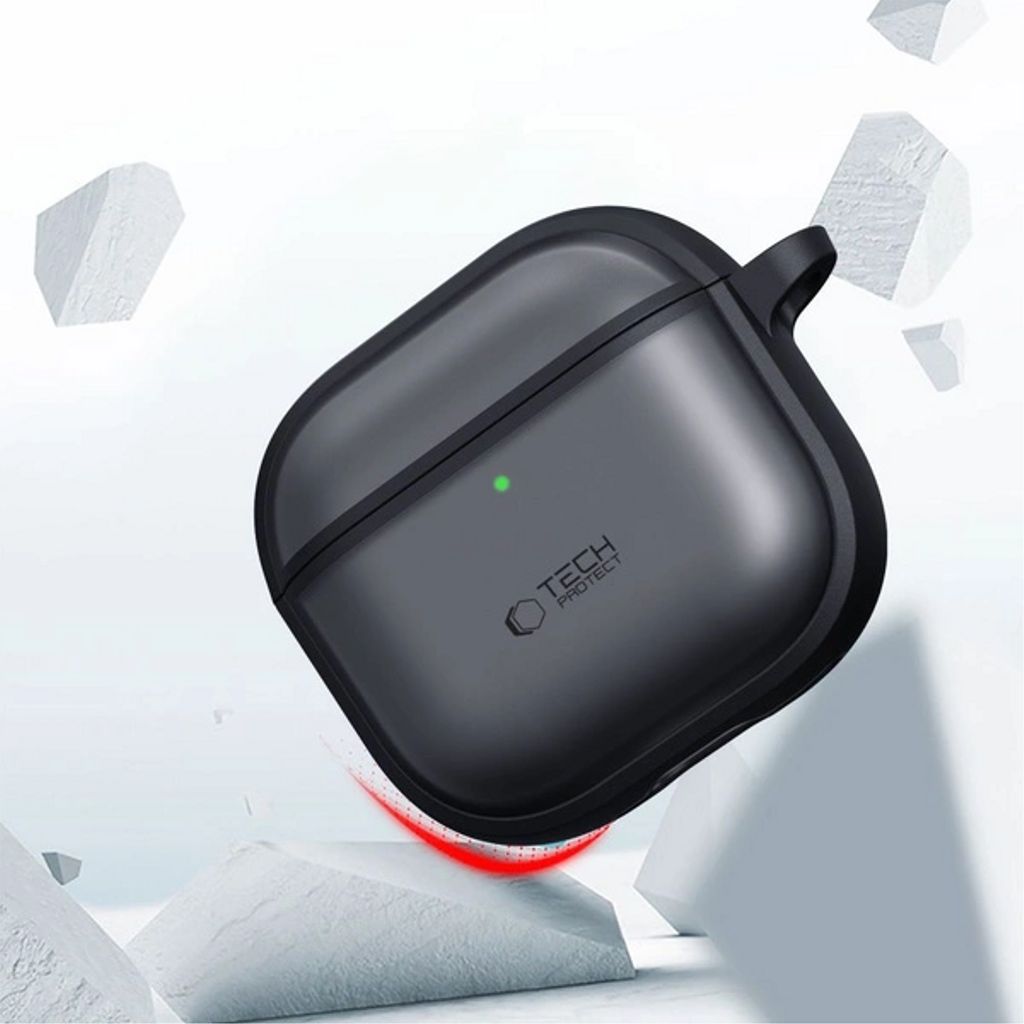 Tech-Protect Slim Fodral med karbinhake för Airpods 4 - Svart - Bild 6