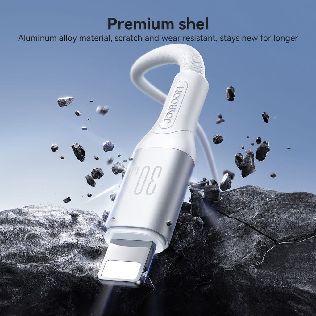 Joyroom Flash Series Snabbladdning USB-C till Lightning Kabel 30W, 1m - Vit - Bild 10