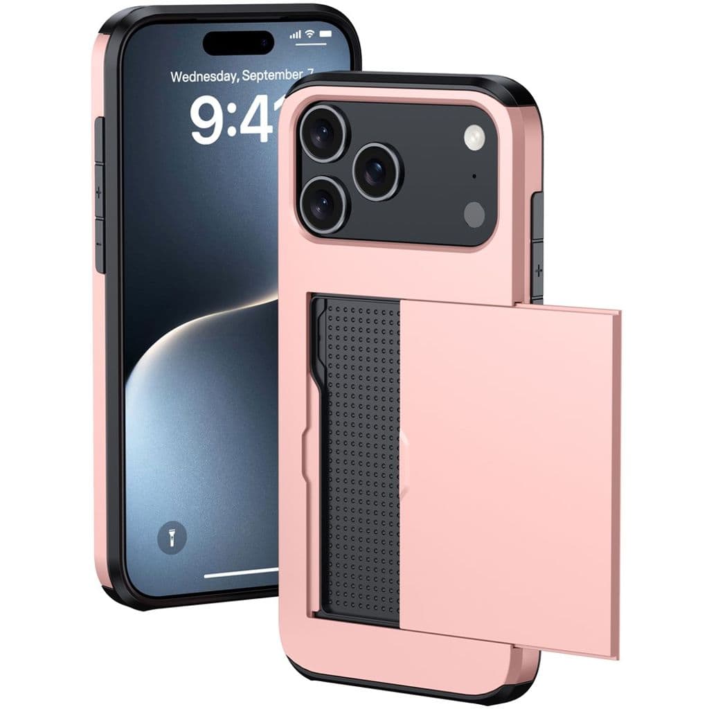 iPhone 17 Pro Skal med kortfack - Roséguld - Bild 2