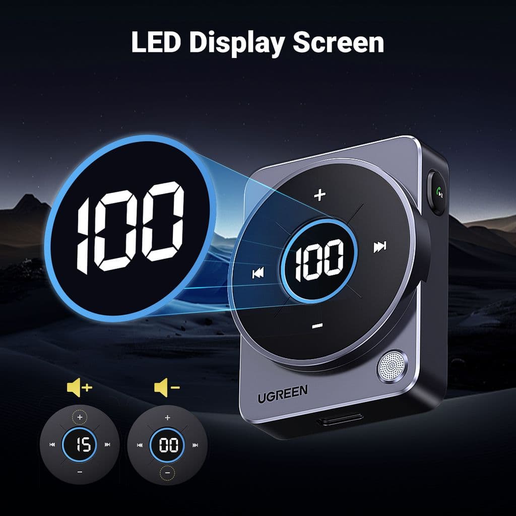 UGREEN Biladapter AUX Bluetooth 5.4-sändare - Bild 4