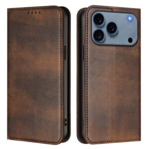 iPhone 18 Pro Max/17 Pro Max plånboksfodral RFID-blockering - Brun