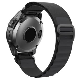 Garmin Fenix 8/7X/Descent MK2/MK2i, etc. Klockarmband i nylon - Svart